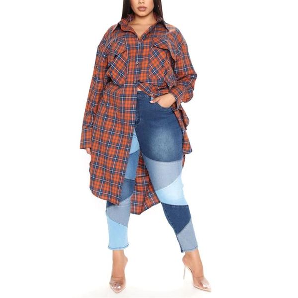 women's jeans 2021 autumn women high waist splicing denim pants color block fashion ladies patchwork with pockets, Blue
women's jeans 2021 autumn women high waist splicing denim pants color block fashion ladies patchwork with pockets, Blue