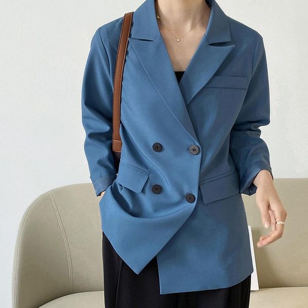 women's suits & blazers korean office ladies black casual loose notched collar long sleeve women suit jacket elegant female 2021 spring, White;black
women's suits & blazers korean office ladies black casual loose notched collar long sleeve women suit jacket elegant female 2021 spring, White;black