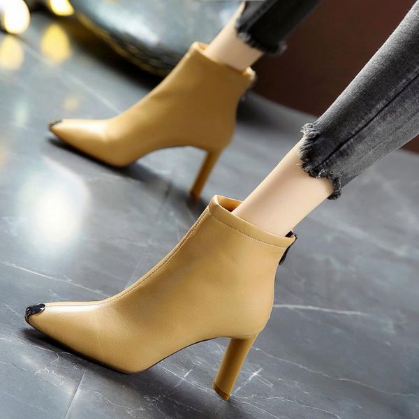 boots korean concise winter 2021 metal square toe ankle boot high-chunky heeled woman zipper cotton women shoe, Black
boots korean concise winter 2021 metal square toe ankle boot high-chunky heeled woman zipper cotton women shoe, Black