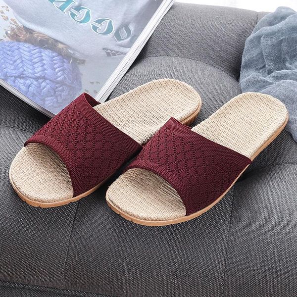 linen slippers home indoor wooden floor word mute non-slip thick bottom summer flying for men and women, Black
linen slippers home indoor wooden floor word mute non-slip thick bottom summer flying for men and women, Black