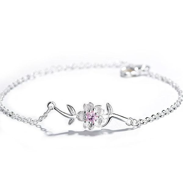 link, chain fashion elegant small fresh pink purple zircon cherry blossoms bracelets for women jewelry gifts, Black
link, chain fashion elegant small fresh pink purple zircon cherry blossoms bracelets for women jewelry gifts, Black
