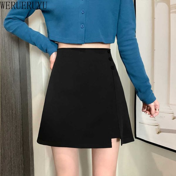 werueruyu mini black skirt winter office fashion solid high waist harajuku skirt ladies a-line females casual midi skirt women 210608
werueruyu mini black skirt winter office fashion solid high waist harajuku skirt ladies a-line females casual midi skirt women 210608