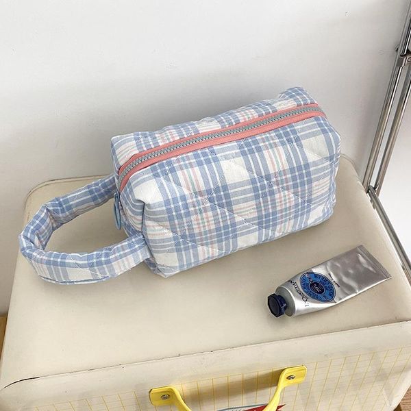 cosmetic bags & cases cute plaid make up organizer bag portable travel cotton toiletry washing korean quilted pouch clutch
cosmetic bags & cases cute plaid make up organizer bag portable travel cotton toiletry washing korean quilted pouch clutch