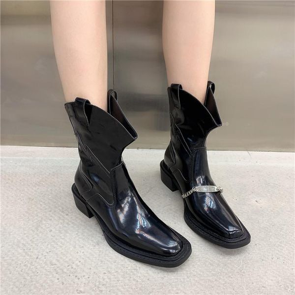 boots british style 2021 autumn and winter square toe sleeve thick heel metal fashion short women, Black
boots british style 2021 autumn and winter square toe sleeve thick heel metal fashion short women, Black