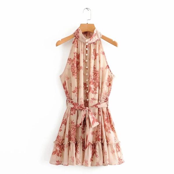 fashion women pearl sleeveless halter bohemian dress flower printed chiffon vacation daily party boho beach dresses casual, Black;gray
fashion women pearl sleeveless halter bohemian dress flower printed chiffon vacation daily party boho beach dresses casual, Black;gray