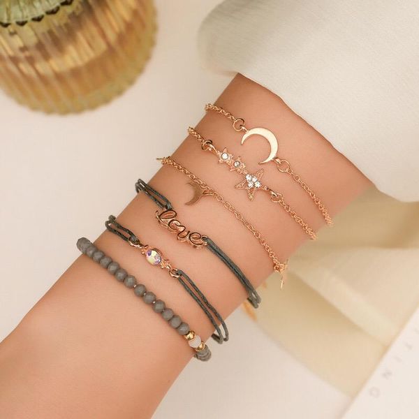 link, chain fashion anime star bracelets for women jewelry letter braclets wholesale kpop sunflower rhinestone buttons charms moon br, Black
link, chain fashion anime star bracelets for women jewelry letter braclets wholesale kpop sunflower rhinestone buttons charms moon br, Black