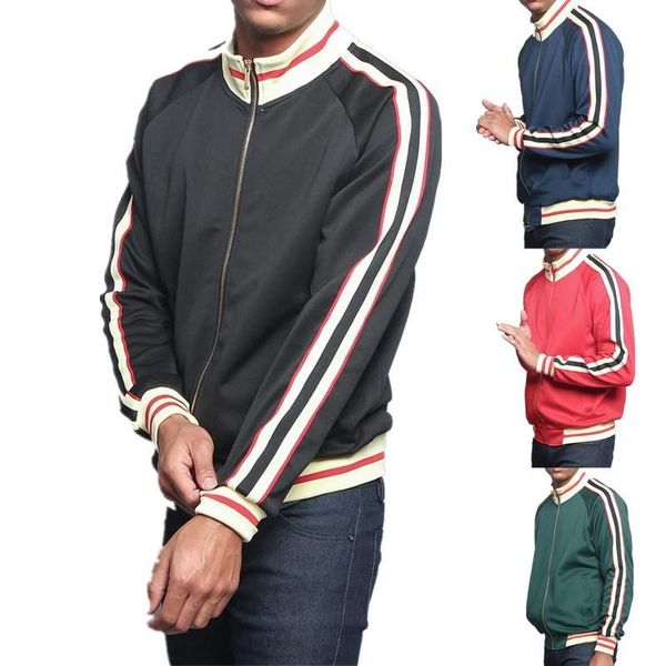men's hoodies & sweatshirts autumn winter bomber stripe jackets casual male outwear windbreaker stand collar jacket mens baseball slim, Black
men's hoodies & sweatshirts autumn winter bomber stripe jackets casual male outwear windbreaker stand collar jacket mens baseball slim, Black