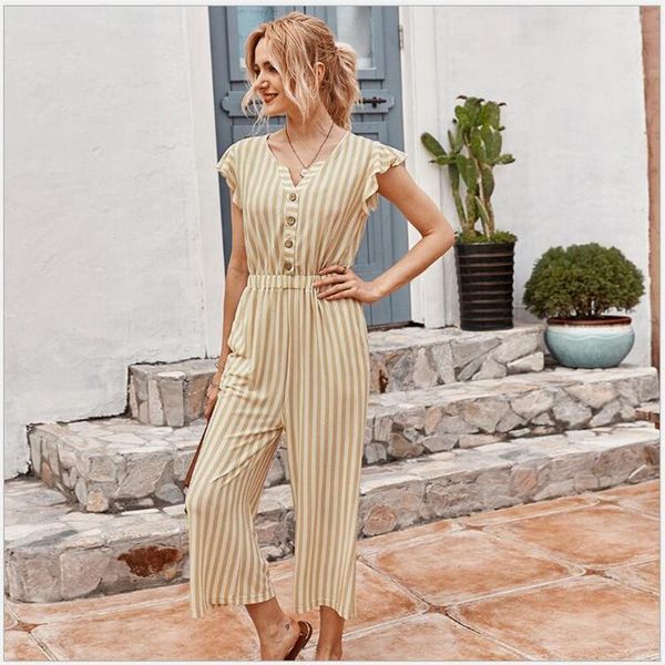 women's jumpsuits & rompers 2021 summer jumpsuit women striped wide leg overalls playsuits female culotte outfits pants macacao feminin, Black;white
women's jumpsuits & rompers 2021 summer jumpsuit women striped wide leg overalls playsuits female culotte outfits pants macacao feminin, Black;white