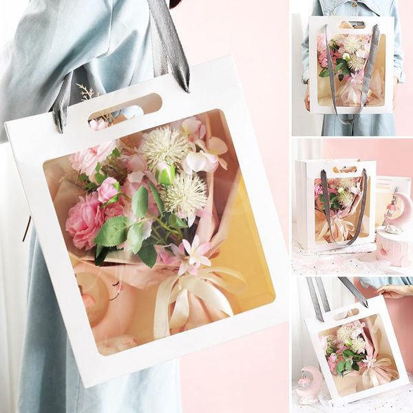 gift wrap 1pc packing box window bag paper flower wraping party creative handbag candy package multifunction festival decoration
gift wrap 1pc packing box window bag paper flower wraping party creative handbag candy package multifunction festival decoration