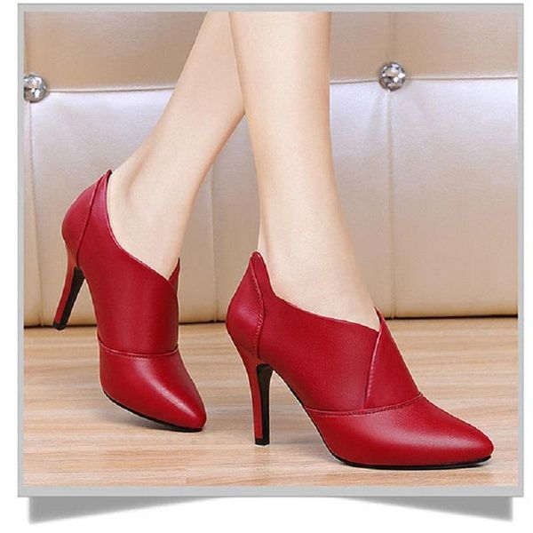 boots marlisasa women fashion pointed toe red slip on comfort autumn high heel short lady classic winter ankle f6405a, Black
boots marlisasa women fashion pointed toe red slip on comfort autumn high heel short lady classic winter ankle f6405a, Black