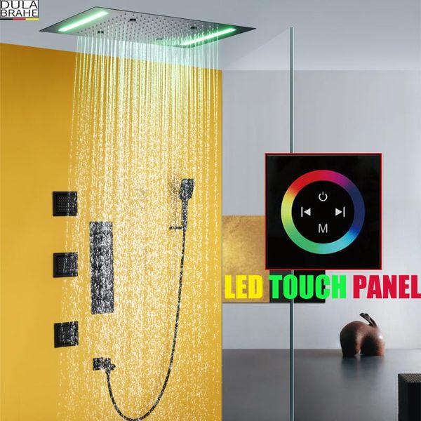 thermostatic copper bathroom shower faucet system stainless steel fashionable atomizing rain head led panel body sprayer jet set sets
thermostatic copper bathroom shower faucet system stainless steel fashionable atomizing rain head led panel body sprayer jet set sets