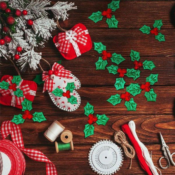 gift wrap 100pcs shiny green christmas decoration mini holly berry artificial leaves fabric embellishments tableware
gift wrap 100pcs shiny green christmas decoration mini holly berry artificial leaves fabric embellishments tableware