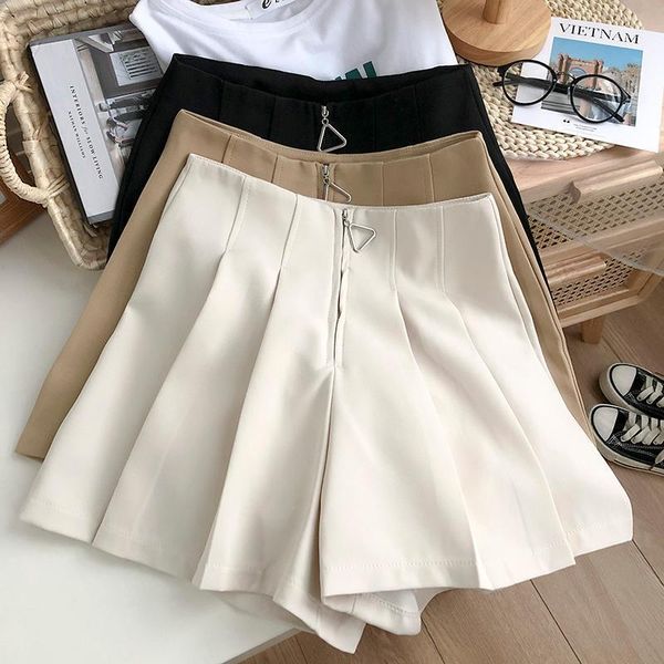 casual shorts women 2021 korean fashion high waist zipper summer all match wide leg a-line short pants women's, White;black
casual shorts women 2021 korean fashion high waist zipper summer all match wide leg a-line short pants women's, White;black