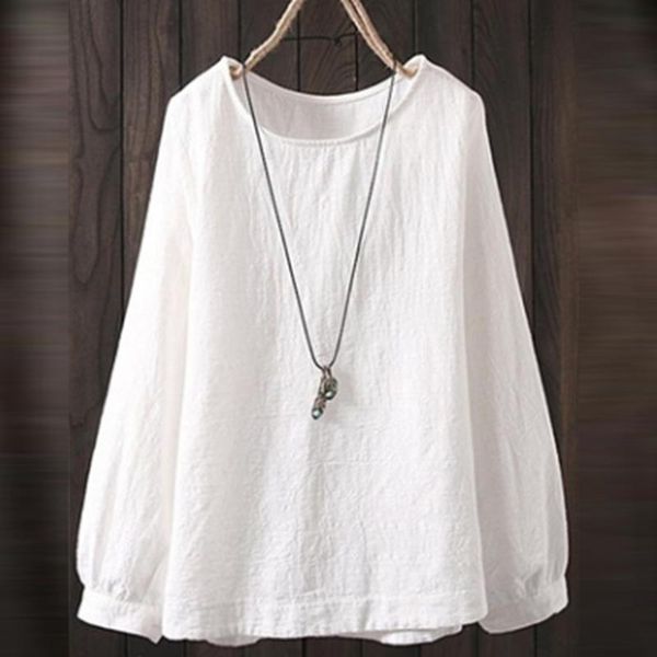 women's blouses & shirts 5xl plus size white for female 2021 solid color round neck cotton and linen long-sleeved loose lantern sleeve
women's blouses & shirts 5xl plus size white for female 2021 solid color round neck cotton and linen long-sleeved loose lantern sleeve