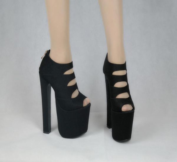 sandals 17 cm super high heel elegant simple night club work thickened platform, Black
sandals 17 cm super high heel elegant simple night club work thickened platform, Black
