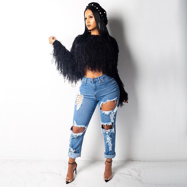 women's sweaters europe and america autumn winter fashion tassel knit pullover sweater women, White;black
women's sweaters europe and america autumn winter fashion tassel knit pullover sweater women, White;black