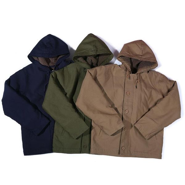 men's jackets 2021 winter lamb velvet military jacket men thicken hooded deck cashmere cotton zipper pockets outerwear causal coat, Black;brown
men's jackets 2021 winter lamb velvet military jacket men thicken hooded deck cashmere cotton zipper pockets outerwear causal coat, Black;brown