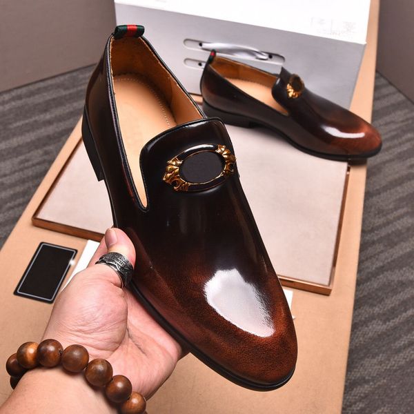 men's dress shoes fashion formal groom wedding shoes patent leather oxfords men brand designer business casual loafers size 38-44, Black
men's dress shoes fashion formal groom wedding shoes patent leather oxfords men brand designer business casual loafers size 38-44, Black