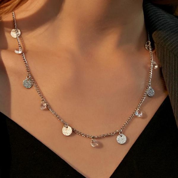 chokers vintage frosted small disc necklace crystal clavicle single layer for women charms necklaces & pendants jewelry gift, Golden;silver
chokers vintage frosted small disc necklace crystal clavicle single layer for women charms necklaces & pendants jewelry gift, Golden;silver