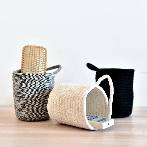 15*12cm single ear can be hanged cotton woven basket rope deskstorage mini cosmetic bucket boxes & bins
15*12cm single ear can be hanged cotton woven basket rope deskstorage mini cosmetic bucket boxes & bins