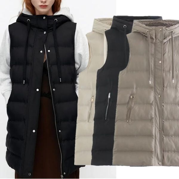 women's vests maxdutti parka coat women winter vest england style vintage fashion hooded zipper warm loose long solid simple jacket, Black;white
women's vests maxdutti parka coat women winter vest england style vintage fashion hooded zipper warm loose long solid simple jacket, Black;white