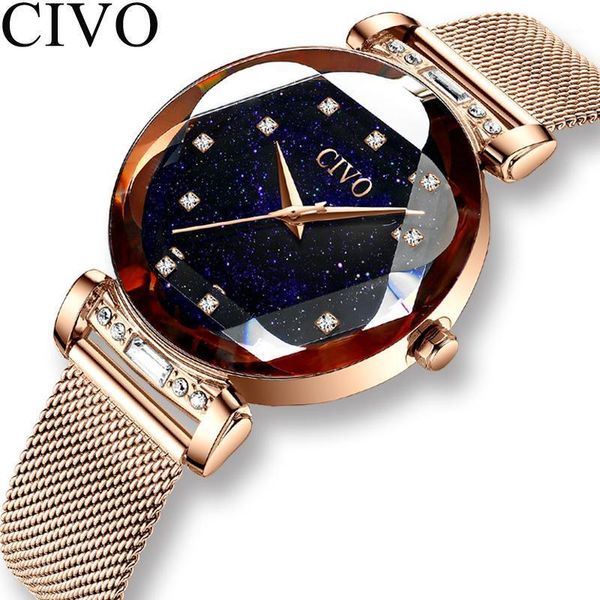 woman watch 2021 civo waterproof steel mesh strap clock ladies luxury crystal quartz brand relogio feminino 8105 wristwatches, Slivery;brown
woman watch 2021 civo waterproof steel mesh strap clock ladies luxury crystal quartz brand relogio feminino 8105 wristwatches, Slivery;brown
