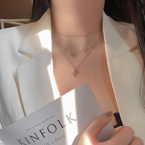 fashion multi-layer zircon star necklace clavicle ins net red trend love three-layer neck chain female, Black
fashion multi-layer zircon star necklace clavicle ins net red trend love three-layer neck chain female, Black