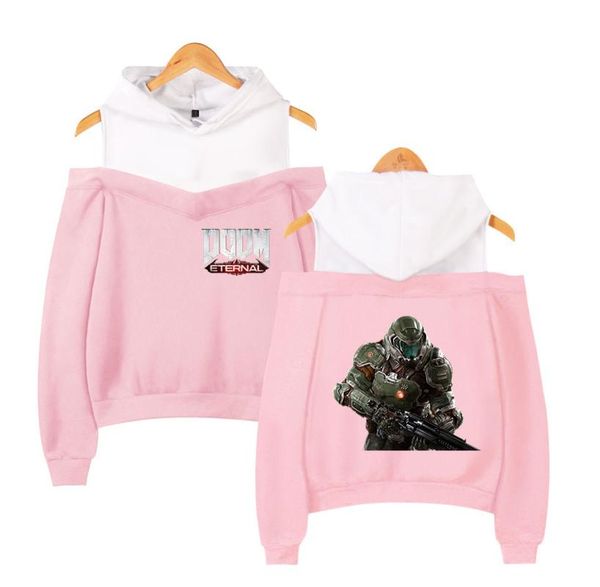 women's hoodies & sweatshirts shooting game doom eternal off shoulder women harajuku fashion hooded sweatshirt 2021 streetwear clothes, Black
women's hoodies & sweatshirts shooting game doom eternal off shoulder women harajuku fashion hooded sweatshirt 2021 streetwear clothes, Black