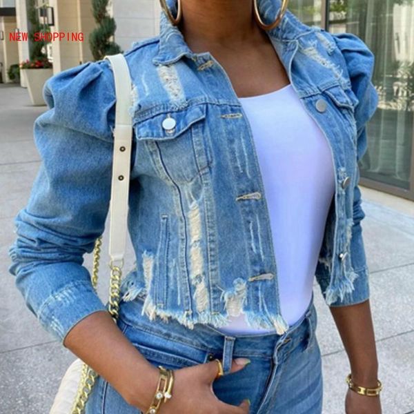 women's jackets autumn women ripped denim 2021 vintage casual short jean jacket puff sleeve winter female coat streetwear plus size, Black;brown
women's jackets autumn women ripped denim 2021 vintage casual short jean jacket puff sleeve winter female coat streetwear plus size, Black;brown