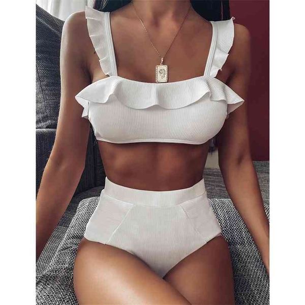 ruffle high waist bikini swimwear women swimsuit push up set solid bathing suit summer beach wear swimming 210621, White;black
ruffle high waist bikini swimwear women swimsuit push up set solid bathing suit summer beach wear swimming 210621, White;black