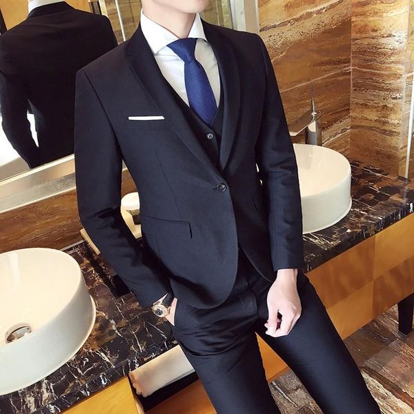 men's suits & blazers fashion slim business casual groomsman wedding clothes pants trousers sets drop suit, White;black
men's suits & blazers fashion slim business casual groomsman wedding clothes pants trousers sets drop suit, White;black