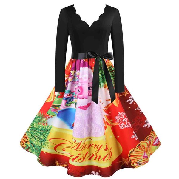 casual dresses ishowtienda 2022 christmas printing atumn dress women long sleeve v-neck vintage gown party, Black;gray
casual dresses ishowtienda 2022 christmas printing atumn dress women long sleeve v-neck vintage gown party, Black;gray