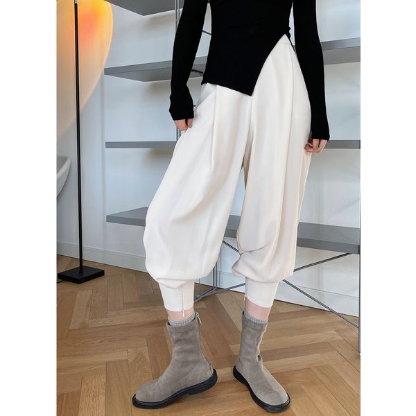 women's pants & capris spring style design sense harem casual solid high waist slim trousers korean straight loose suit bnpx, Black;white
women's pants & capris spring style design sense harem casual solid high waist slim trousers korean straight loose suit bnpx, Black;white