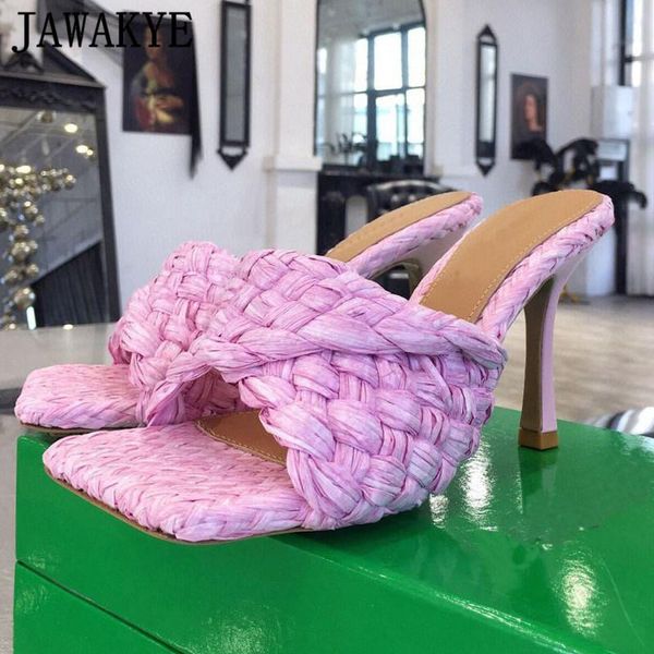 lafite grass woven high heels women mules crocheting cross band square toe slides spring designer slippers woman sandals, Black
lafite grass woven high heels women mules crocheting cross band square toe slides spring designer slippers woman sandals, Black
