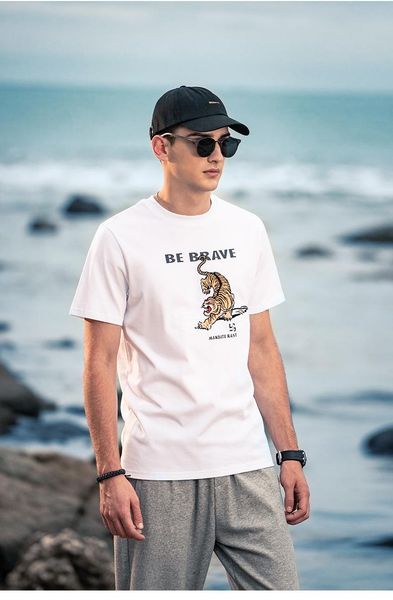 men's t-shirts 2527 summer tide brand creative tiger embroidered short sleeve t-shirt, White;black
men's t-shirts 2527 summer tide brand creative tiger embroidered short sleeve t-shirt, White;black