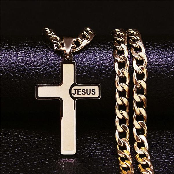 hip hop jesus cross stainless steel necklaces gold color long statement necklace women/men jewelry cadenas de oro nxs05 pendant, Silver
hip hop jesus cross stainless steel necklaces gold color long statement necklace women/men jewelry cadenas de oro nxs05 pendant, Silver