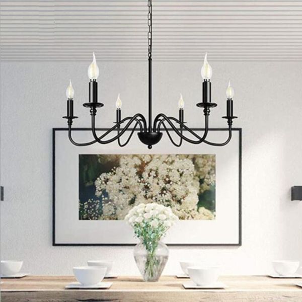 american chandelier farmhouse country style dining room kitchen island corridor black iron lamp pendant lamps
american chandelier farmhouse country style dining room kitchen island corridor black iron lamp pendant lamps