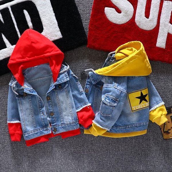 boy girl denim jackets kids fashion coat children splice outerwear clothing spring autumn hooded sport clothes for 1 6t, Blue;gray
boy girl denim jackets kids fashion coat children splice outerwear clothing spring autumn hooded sport clothes for 1 6t, Blue;gray