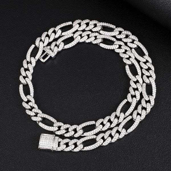 chains hip hop iced out figaro 10mm cuban chain box buckle cubic zirconia stones necklace men white gold plated jewelry choker, Silver
chains hip hop iced out figaro 10mm cuban chain box buckle cubic zirconia stones necklace men white gold plated jewelry choker, Silver