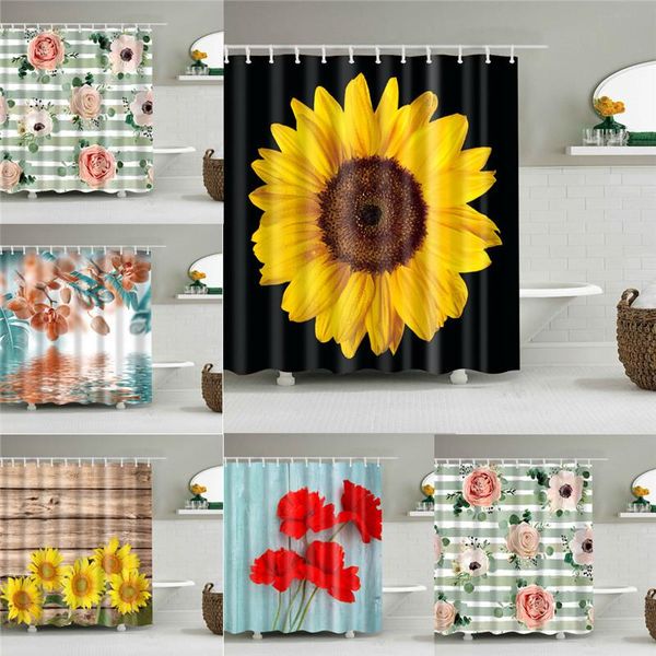 sunflower rose print waterproof shower curtain polyester bathroom curtains with 12 hooks for home decor washable bath screen
sunflower rose print waterproof shower curtain polyester bathroom curtains with 12 hooks for home decor washable bath screen
