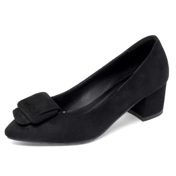 pointed toe concise women pumps spring square heel shoes superfine fiber casual big size 34-43 dress, Black
pointed toe concise women pumps spring square heel shoes superfine fiber casual big size 34-43 dress, Black