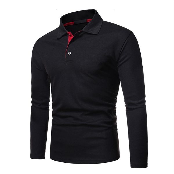 casual bottoming shirt men polo long sleeve slim european size markdown, White;black
casual bottoming shirt men polo long sleeve slim european size markdown, White;black