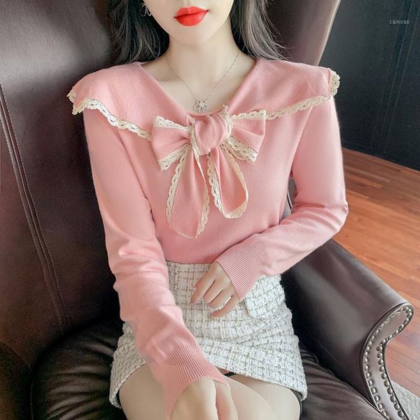 women's sweaters black pink bow sweet korean style fashion pullovers for ladies autumn winter 2021 clothing sweater blouse female, White;black
women's sweaters black pink bow sweet korean style fashion pullovers for ladies autumn winter 2021 clothing sweater blouse female, White;black