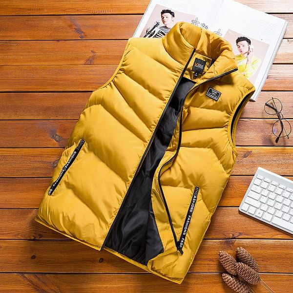 male cotton-padded vest coats men' sleeveless jackets fashion men stand collar warm waistcoats clothing casual men's vests, Black;white
male cotton-padded vest coats men' sleeveless jackets fashion men stand collar warm waistcoats clothing casual men's vests, Black;white
