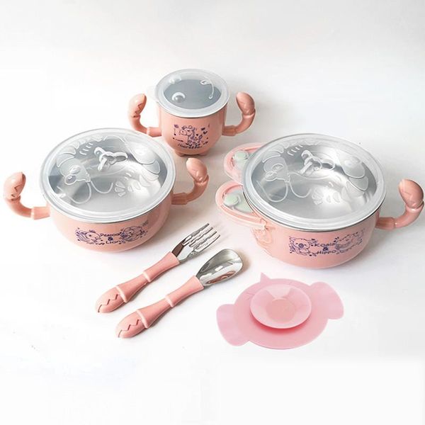dinnerware sets 304 stainless steel children's tableware set baby water filled warm bowl supplementary fork spoon suction cup
dinnerware sets 304 stainless steel children's tableware set baby water filled warm bowl supplementary fork spoon suction cup