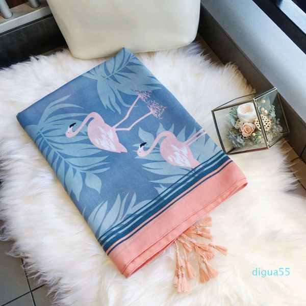 fashion summer travel sunscreen shawl flamingo national style cotton hemp women's long dual purpose fashion silk scarf beach towel, Blue;gray
fashion summer travel sunscreen shawl flamingo national style cotton hemp women's long dual purpose fashion silk scarf beach towel, Blue;gray