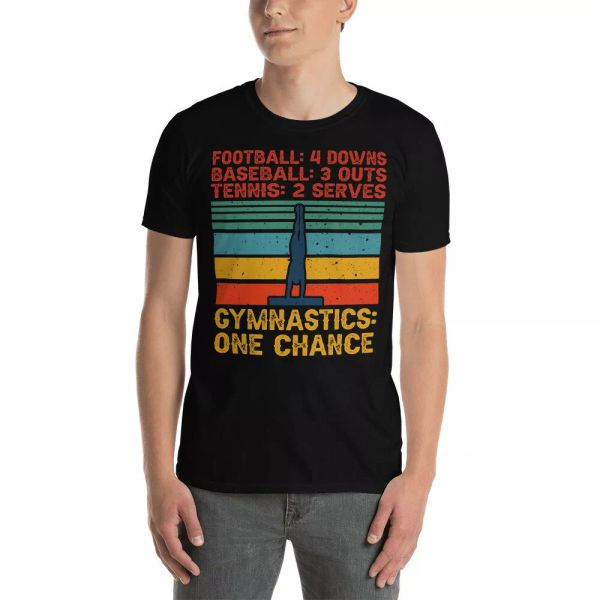 vintage retro gymnastics one chance cool gymer gym lover fans athletes shirt, White;black
vintage retro gymnastics one chance cool gymer gym lover fans athletes shirt, White;black
