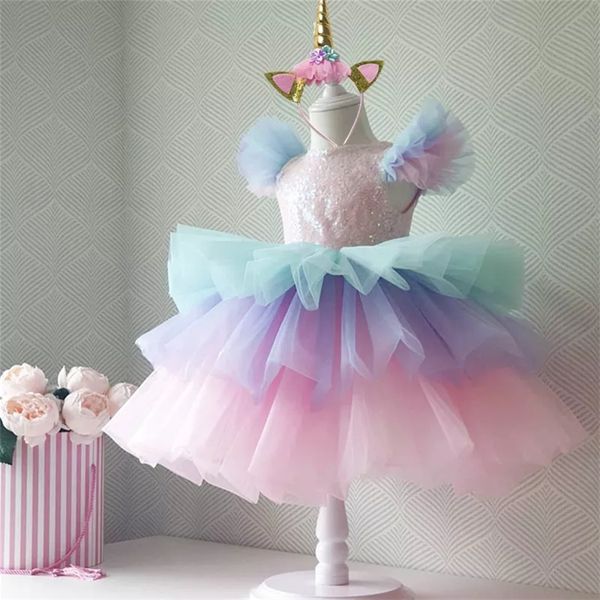 girls rainbow unicorn princess dress cake layers tutu prom gown for kids children wedding evening formal party pageant vestidos 220308, Red;yellow
girls rainbow unicorn princess dress cake layers tutu prom gown for kids children wedding evening formal party pageant vestidos 220308, Red;yellow