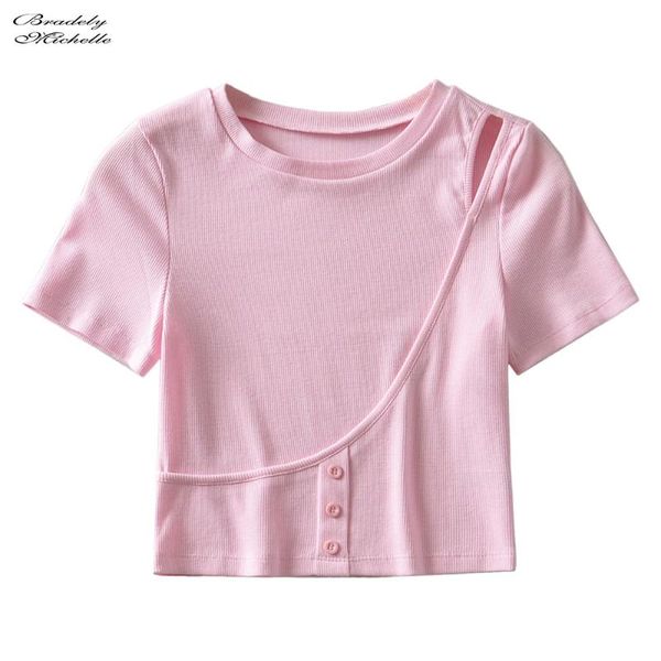 women's t-shirt bradely michelle 2021 summer women elastic solid cotton short sleeve o-neck t shirt crop top, White
women's t-shirt bradely michelle 2021 summer women elastic solid cotton short sleeve o-neck t shirt crop top, White