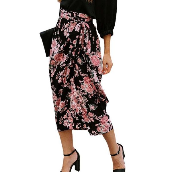 summer style fashion and elegant gonne lunghe temperament printed split straps irregular calf skirt woman skirts, Black
summer style fashion and elegant gonne lunghe temperament printed split straps irregular calf skirt woman skirts, Black